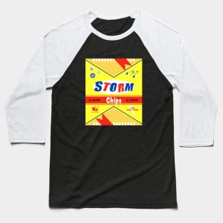 Storm Chips Funny Design Baseball T-Shirt